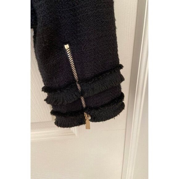 Karl Lagerfeld Paris tweed jacket with fringe - Picture 7 of 8